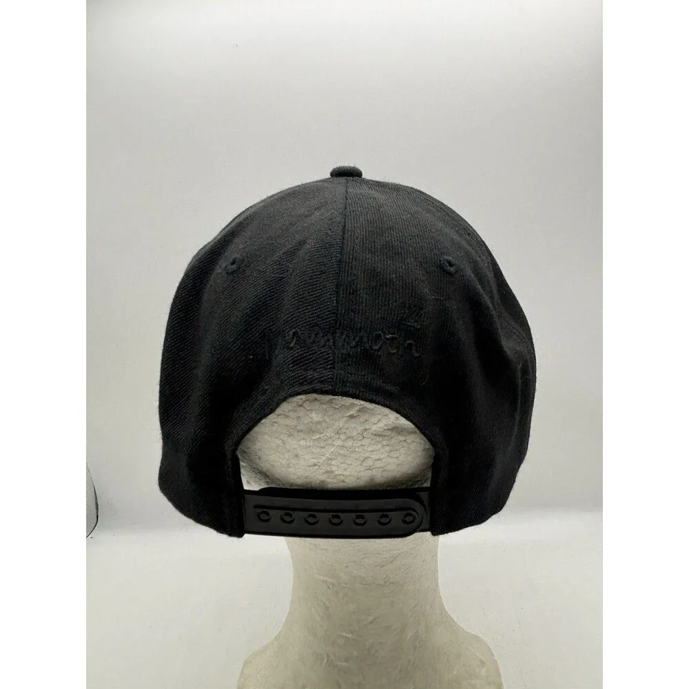 Mammoth Mountain Hat Black Tonal Embroidered Crown Logo Ski
